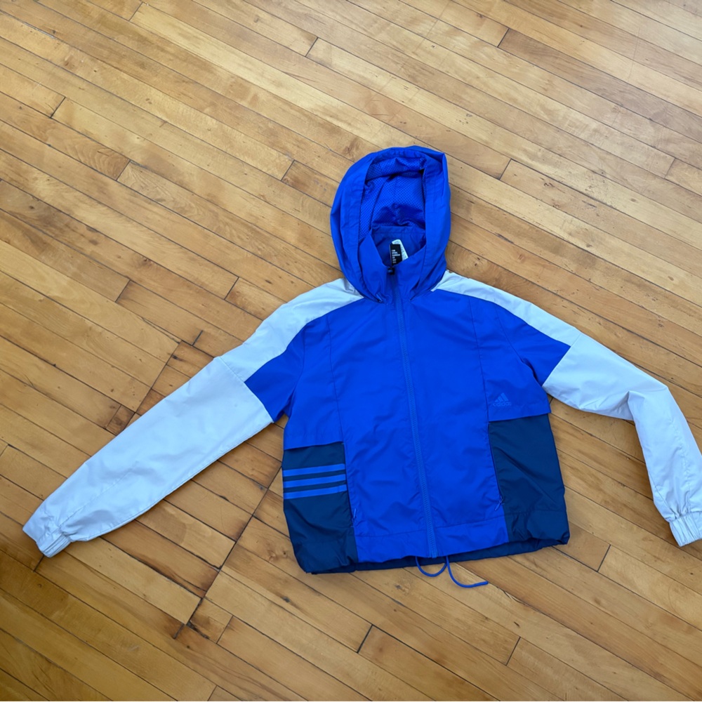 Adidas Vibrant Blue Windbreaker Jacket